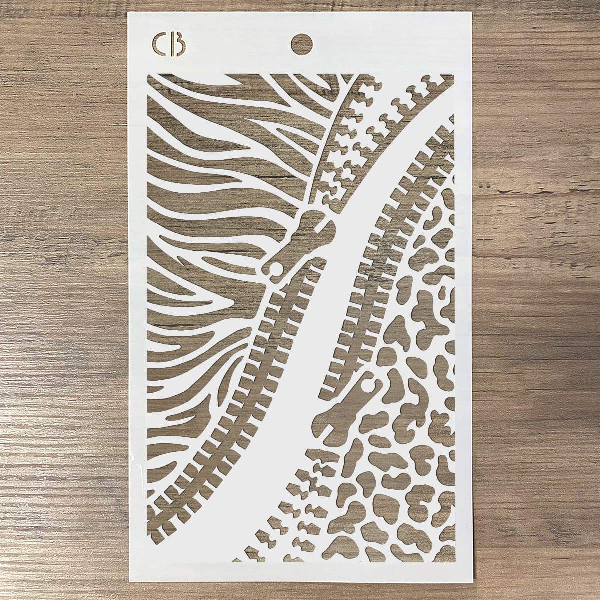 Pochoir de texture double fermeture éclair 5"x8"