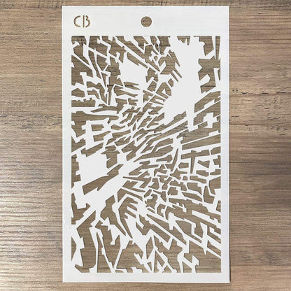 Pochoir de texture irrégulier 5"x8"