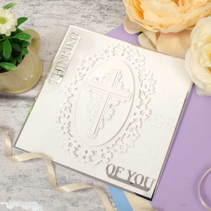 Matrices de coupe Moonstone - Cadre ovale fleuri et fioritures