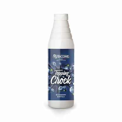 Blueberry Topping with Pieces - 1 KG Squeeze Bottle - Blueberry Crock Topping - Rubicone Canada - Ships Free Within Canada on Orders Above CAD $199