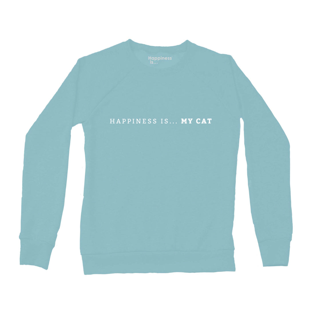 Women's My Cat Crew Sweatshirt, Teal