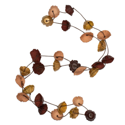 Long Collier Gobelet en Cuir