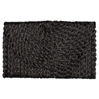 Pandan Leaf Clutch Purse - Black