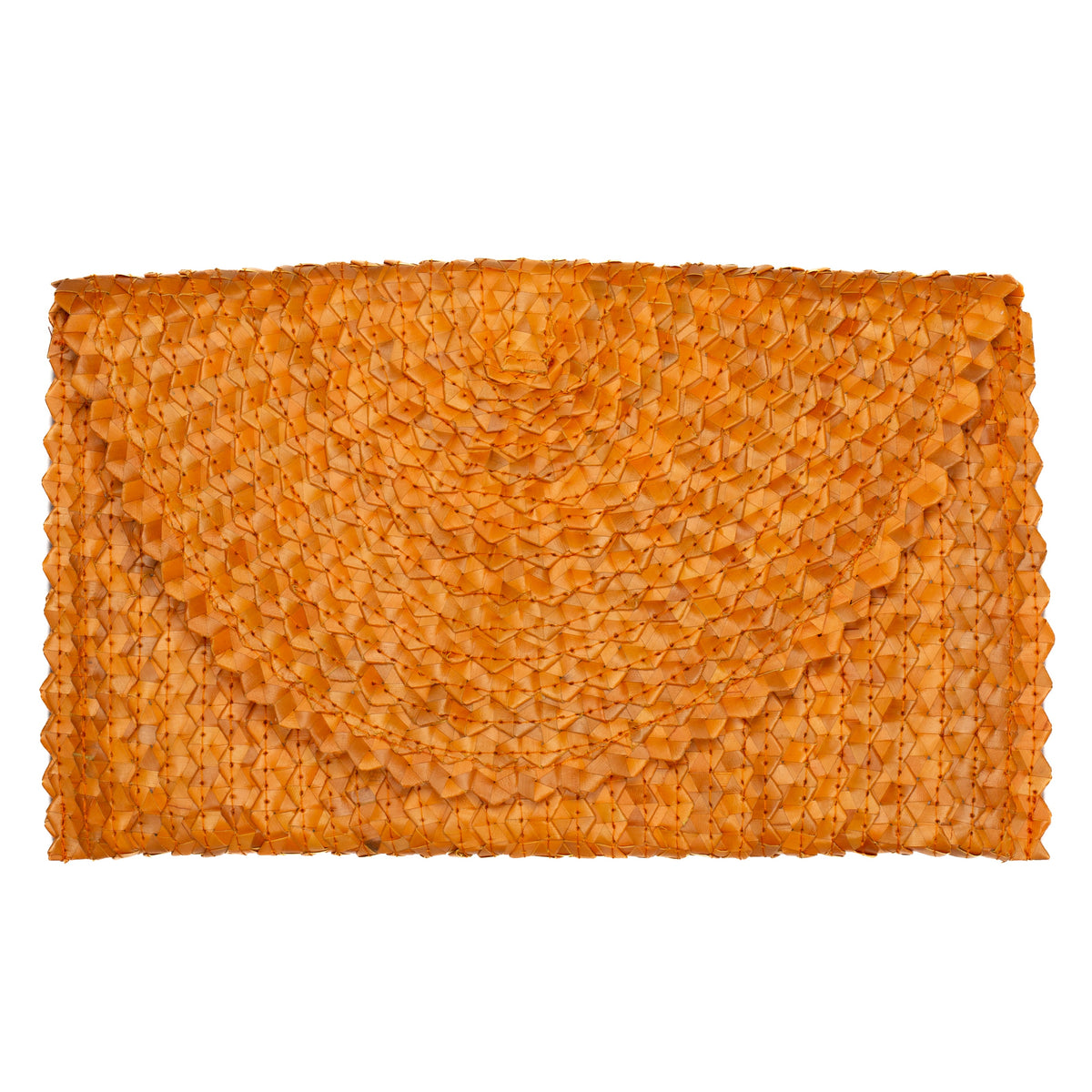 Pandan Leaf Clutch Purse - Orange