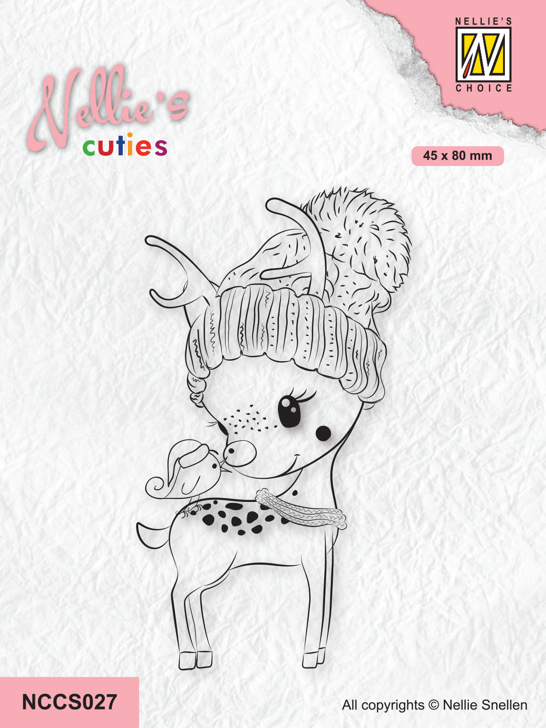 Nellie's Choice Tampon Transparent Nellie's Christmas Cuties - Salut, Joyeux Noël