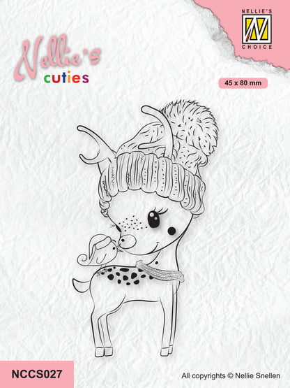 Nellie's Choice Tampon Transparent Nellie's Christmas Cuties - Salut, Joyeux Noël