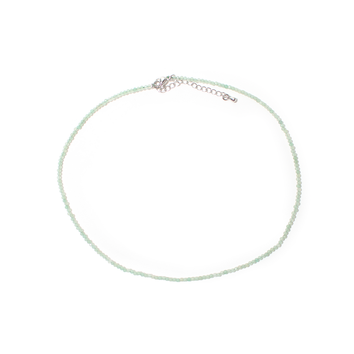 Green Aventurine Bead Necklace - 2-3mm