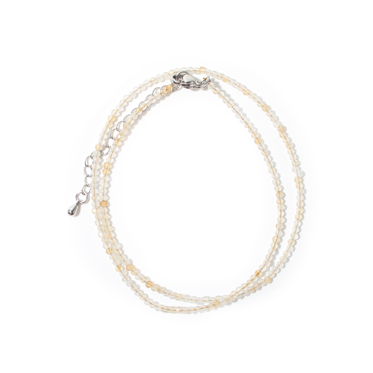 Citrine Bead Necklace - 2-3mm (Enhanced)