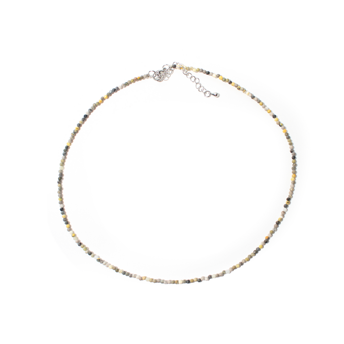 Bumble Bee Jasper Bead Necklace - 2-3mm