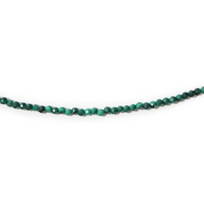 Malachite Bead Necklace - 2-3mm