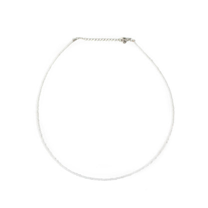 Rainbow Moonstone Bead Necklace - 2-3mm