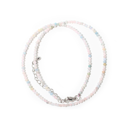 Morganite Bead Necklace - 2-3mm