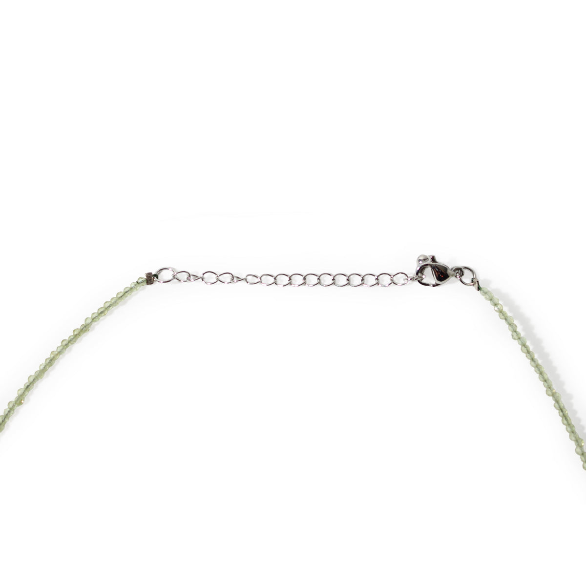 Peridot Bead Necklace - 2-3mm