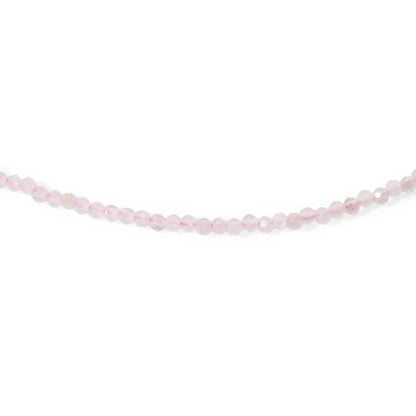 Rose Quartz Bead Necklace - 2-3mm