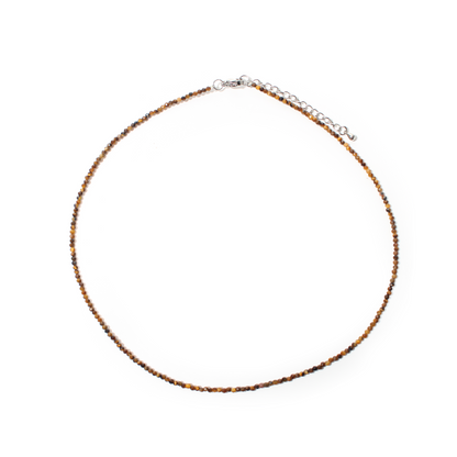 Tiger Eye Bead Necklace - 2-3mm