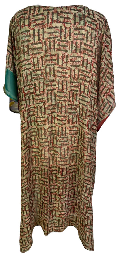 PRG6784 Sheer Avatar Pure Silk Maxi Kaftan