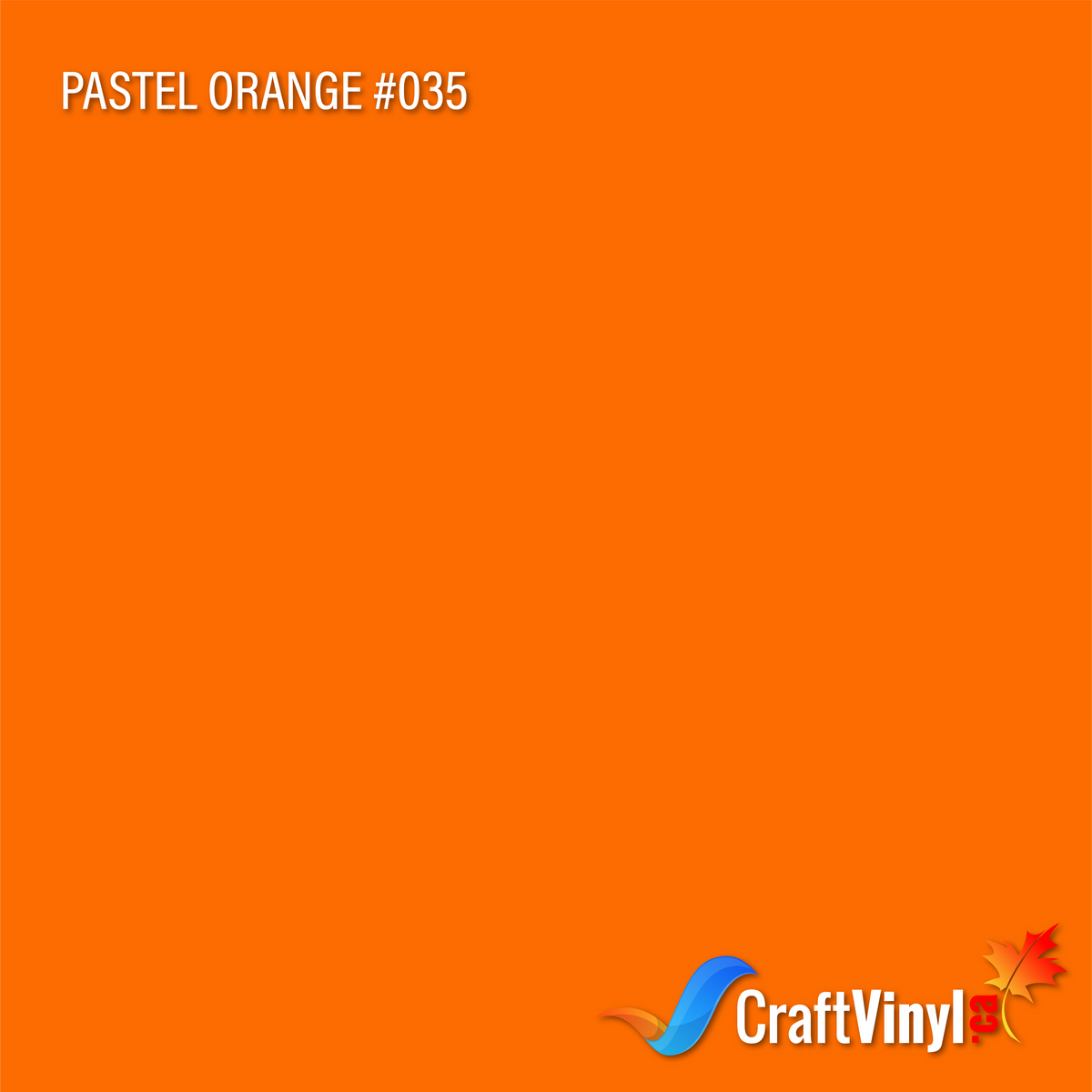Oracal 651 Glossy Pastel Orange Vinyl #035 12'' x 5ft