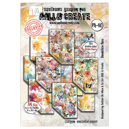 AALL and Create - A4 Design Paper - Dandelion Haze