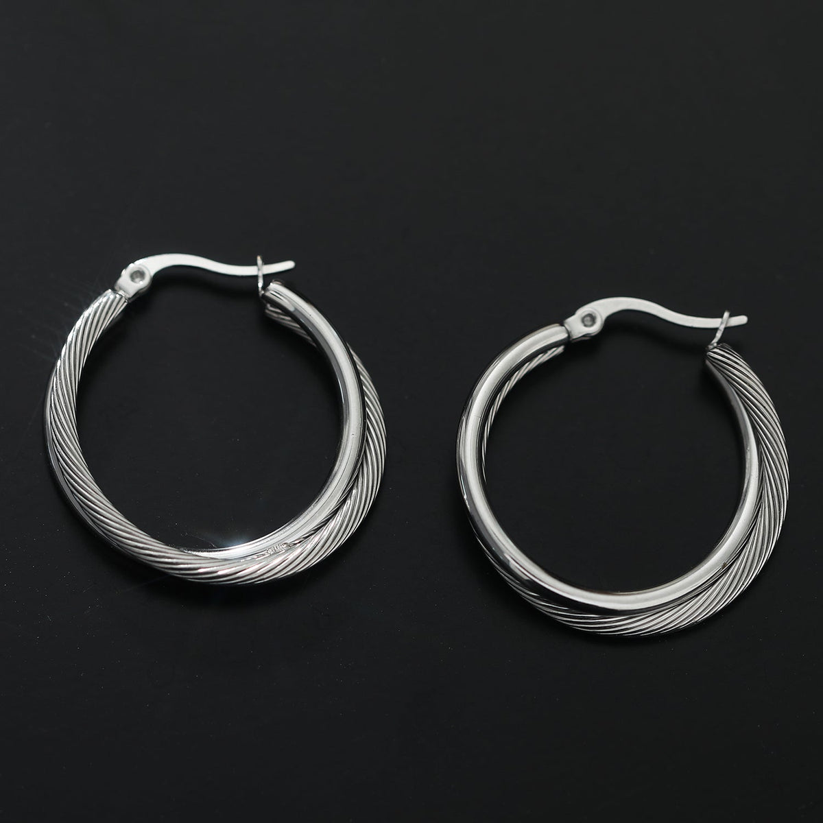 Style SAJAN : Boucles d'oreilles créoles doubles en argent