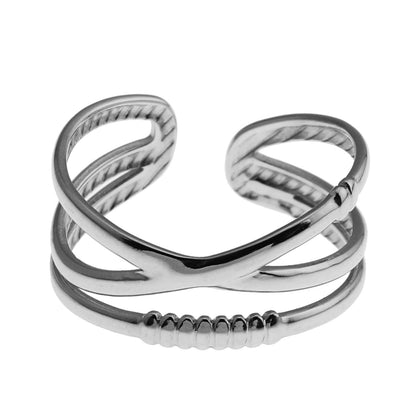 Bague triple empilable en argent MIRANDA