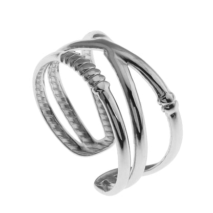 Bague triple empilable en argent MIRANDA