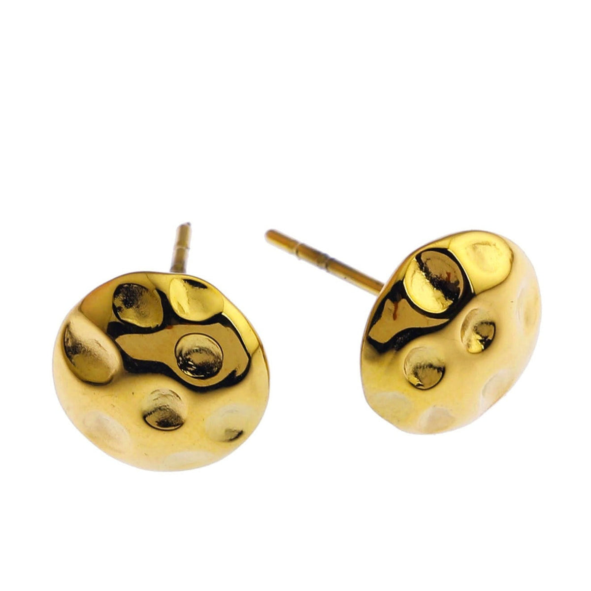 Boucles d'oreilles clous disque texturé SIGRID