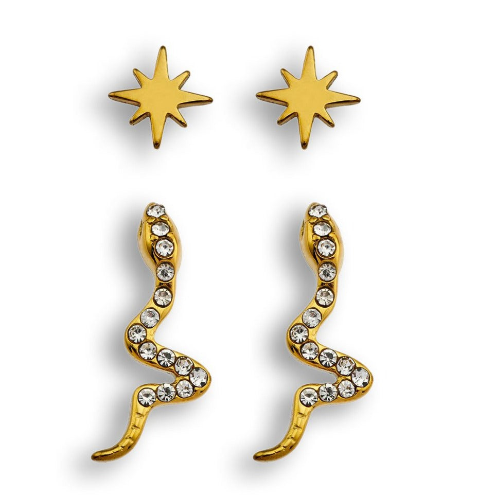 GAHIJI Lot de 2 paires de boucles d'oreilles clous