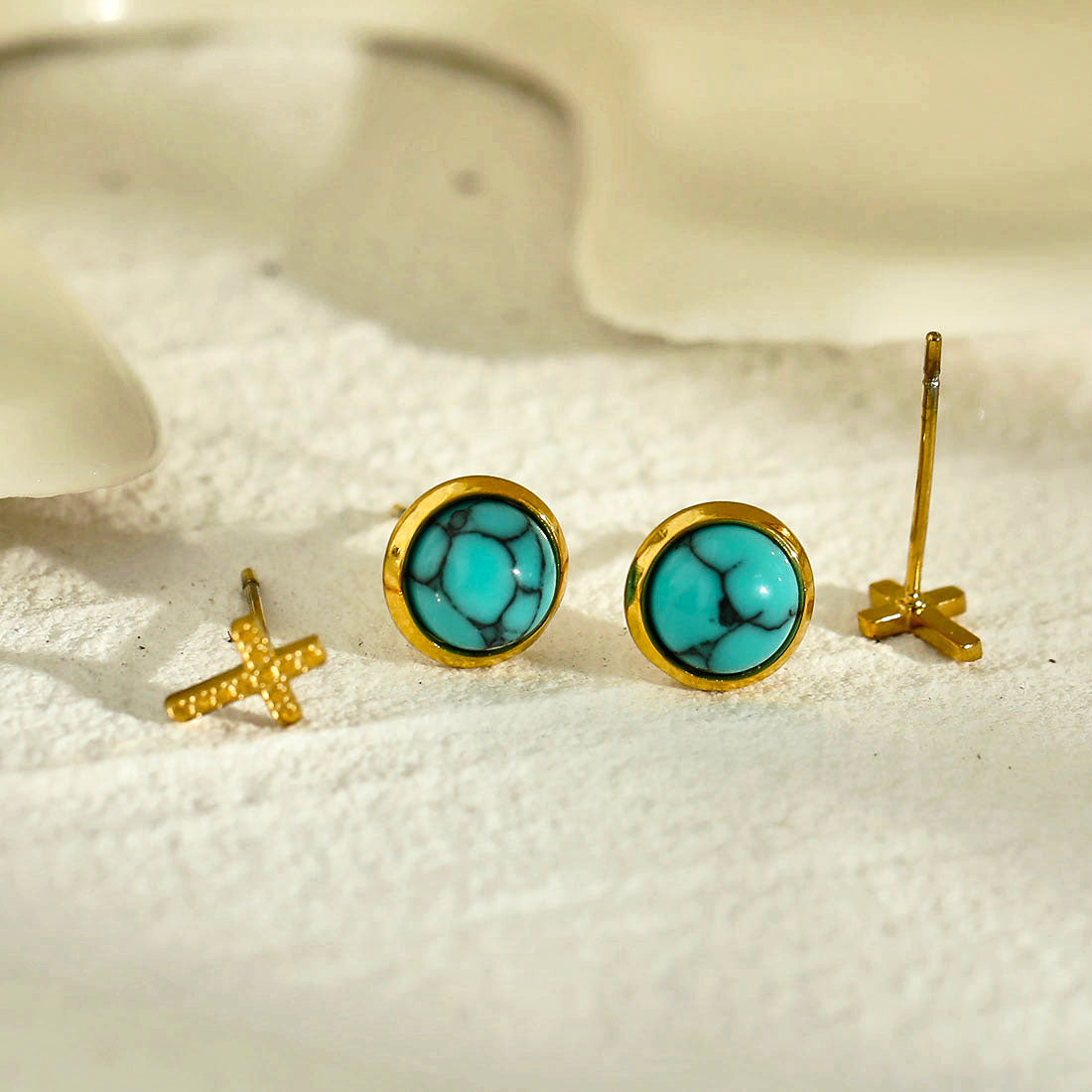 DORA Ensemble de 2 paires de boucles d'oreilles clous