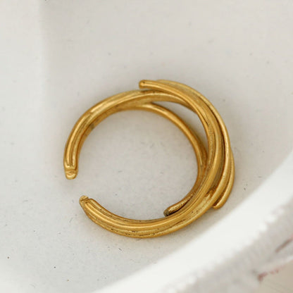 PAZIA: Abstract Design Multi Layered Ring