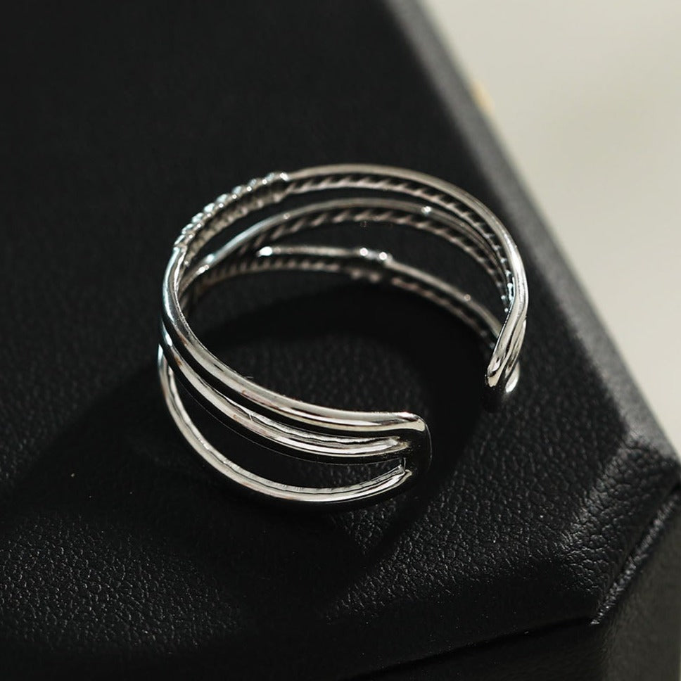 Bague triple empilable en argent MIRANDA