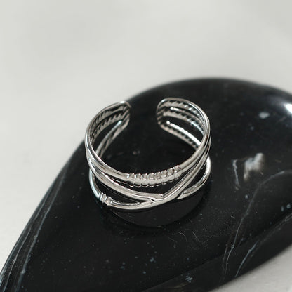 Bague triple empilable en argent MIRANDA