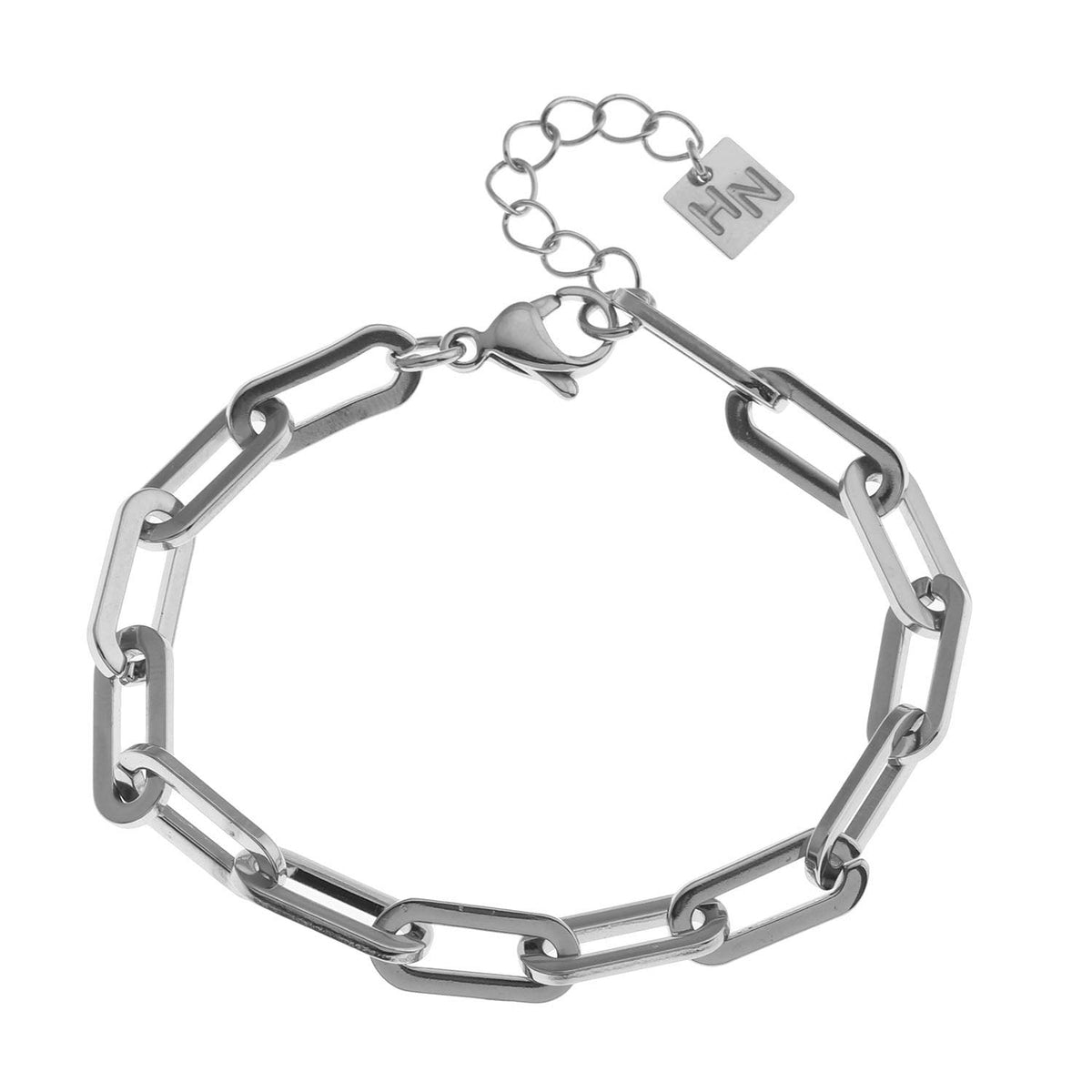 JACKI : Bracelet contemporain en argent avec trombone