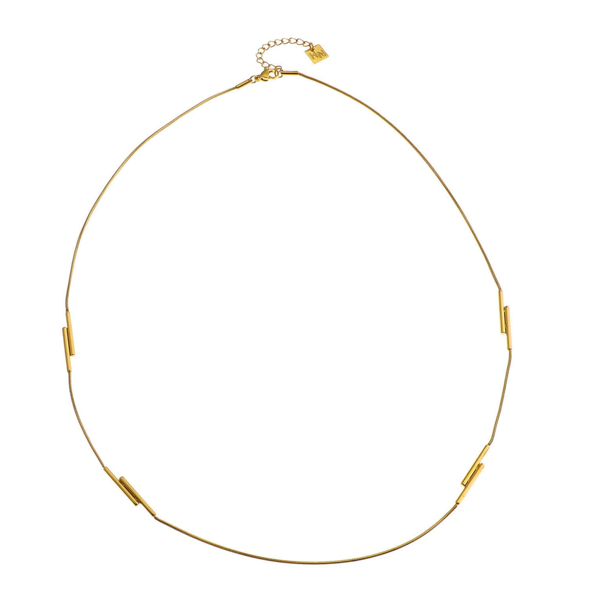 PEDRINA Duo Stick Detail Gold Chain Necklace
