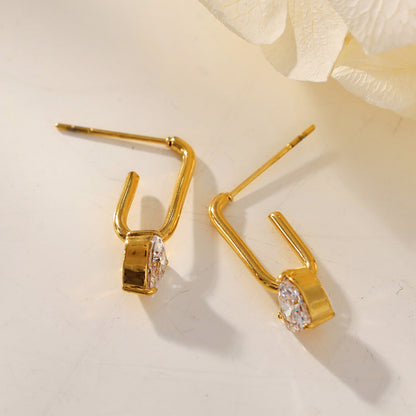 ARÊTE : Romance Intemporelle – Boucles d'oreilles Gemme Cœur Trombone