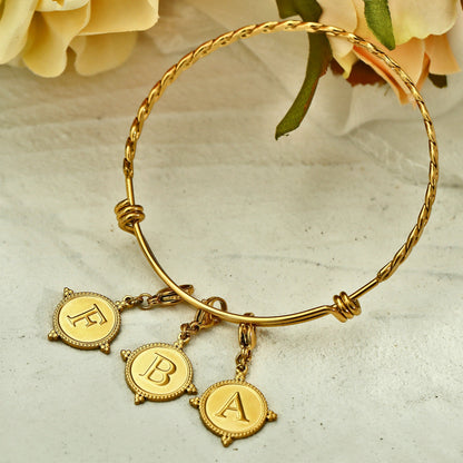 Gold Ornate Alphabet Letter Charms (A–Z) for Necklaces & Bracelets