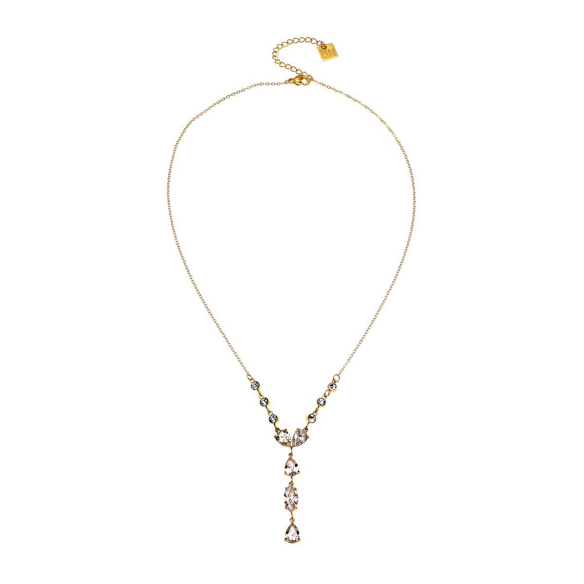 Style BUCKIE : Collier chaîne multi-pendentifs en zircone