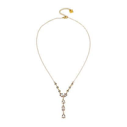 Style BUCKIE : Collier chaîne multi-pendentifs en zircone