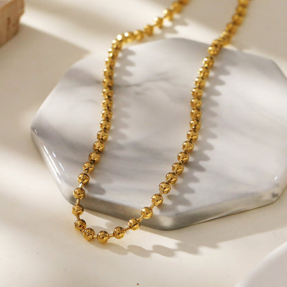 BROXLOV : Collier essentiel à chaîne billes pour le quotidien
