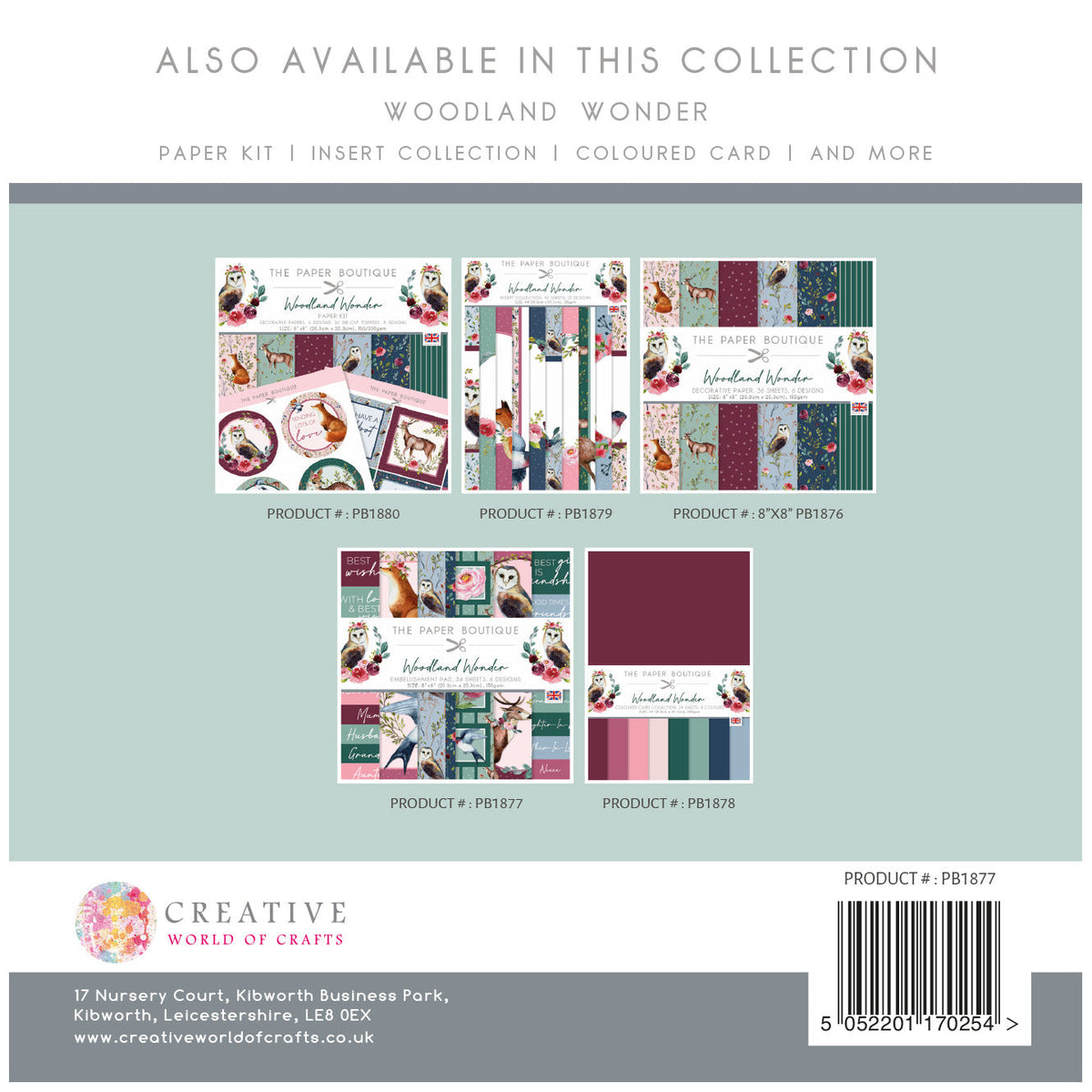 The Paper Boutique Bloc d'embellissements Woodland Wonder 8x8