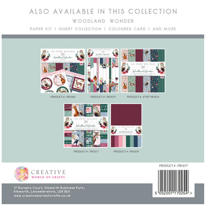 The Paper Boutique Bloc d'embellissements Woodland Wonder 8x8
