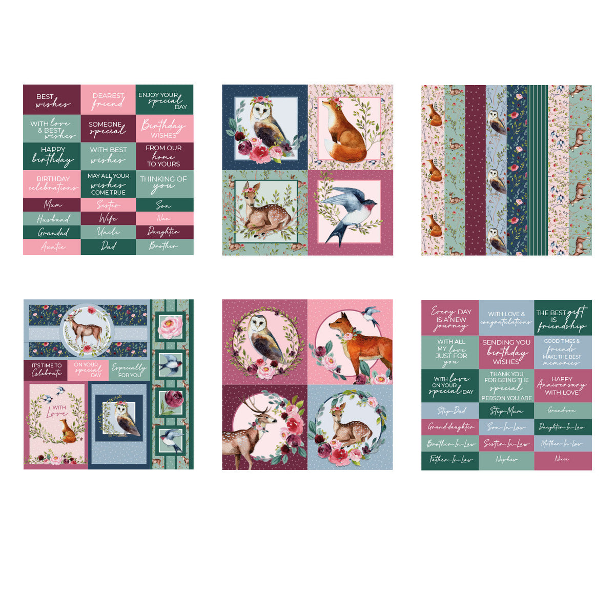 The Paper Boutique Bloc d'embellissements Woodland Wonder 8x8