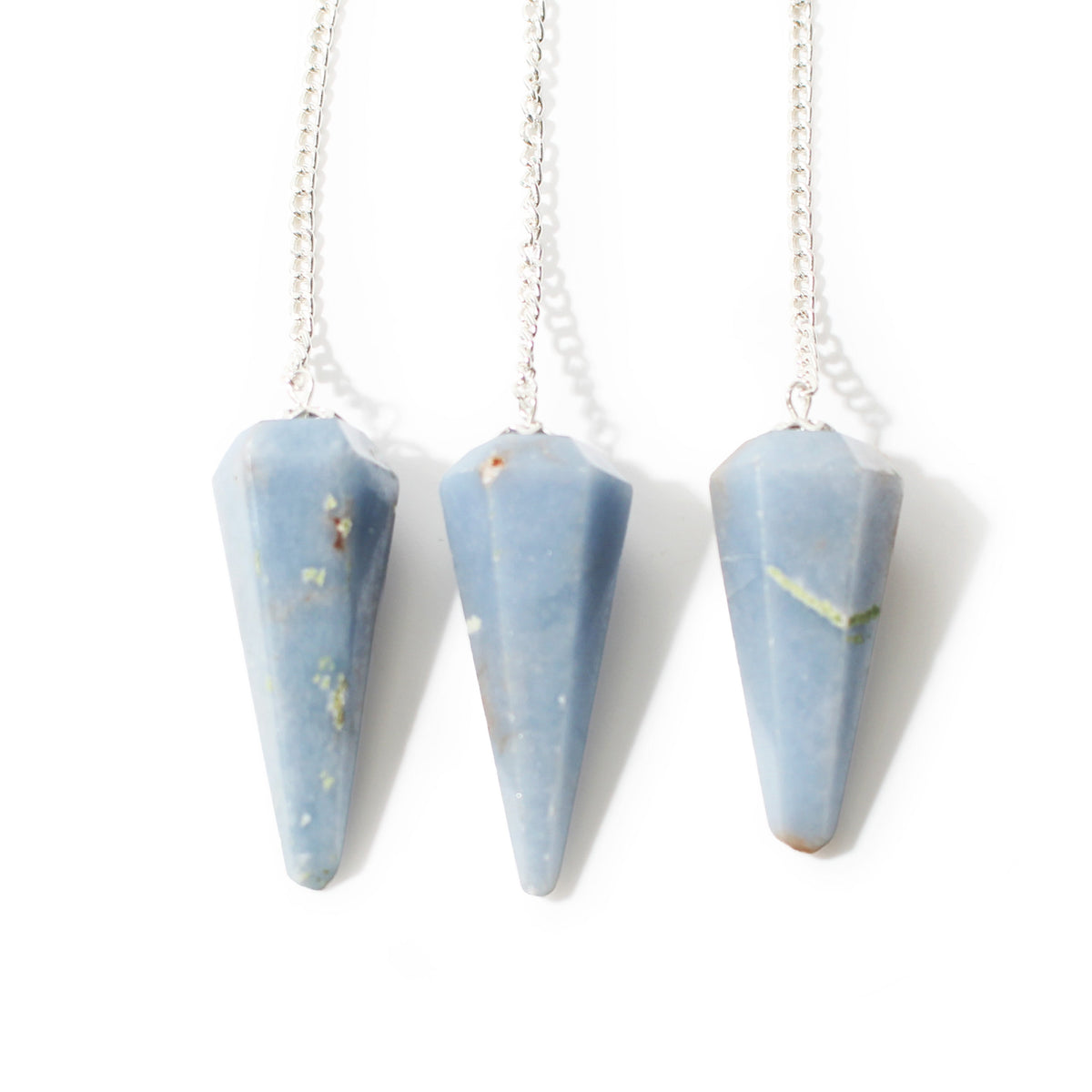 Angelite Pendulum 6 Facet & Bead - 3 Pack