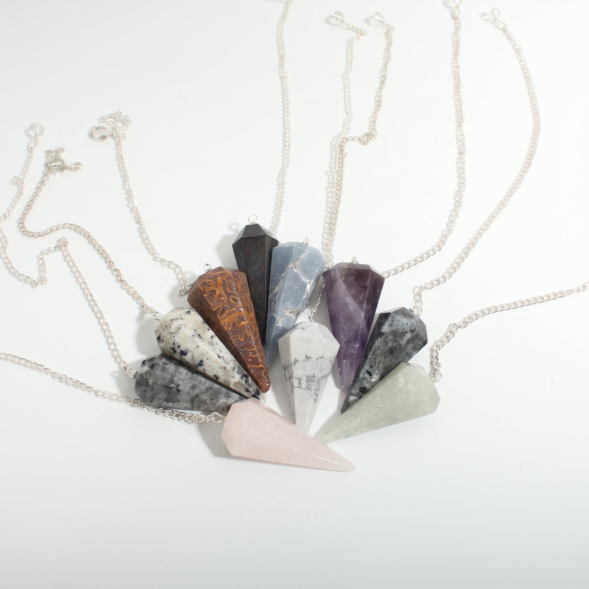 Mixed Stone Pendulums - 10 Pack