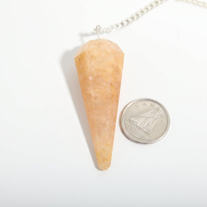 Peach Aventurine Pendulum 6 Facet & Bead - 3 Pack