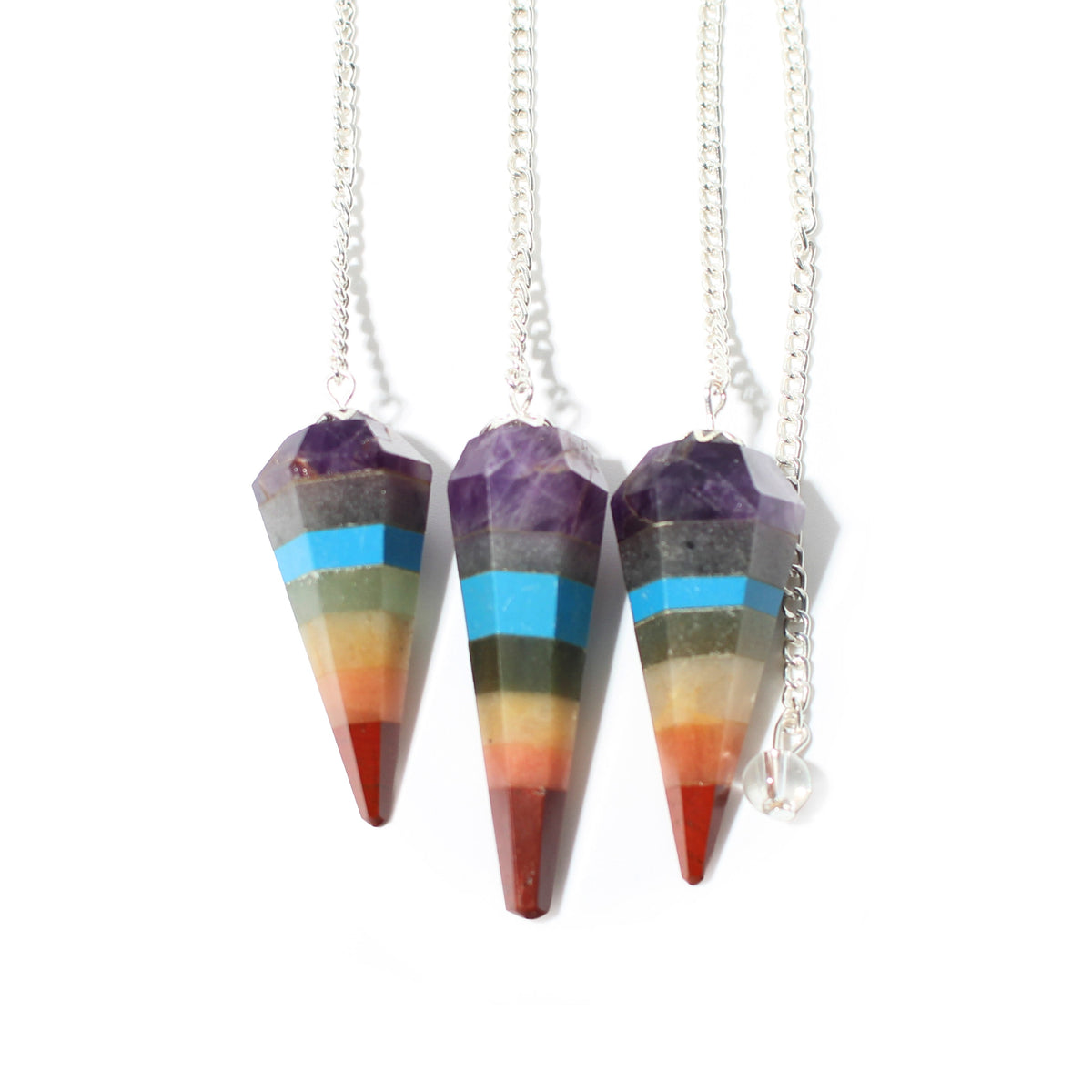 Chakra Pendulum 6 Facet & Bead - 3 Pack