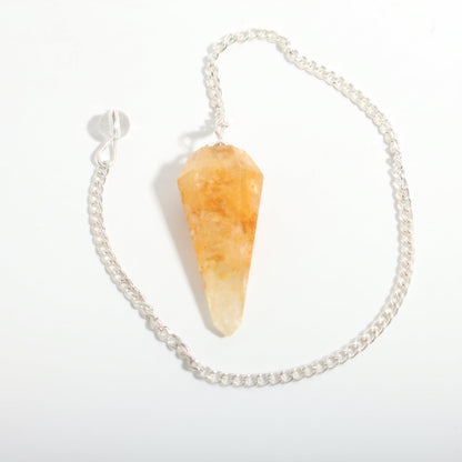 Golden Quartz Pendulum 6 Facet & Bead - 3 Pack