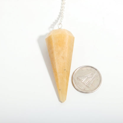 Golden Quartz Pendulum 6 Facet & Bead - 3 Pack