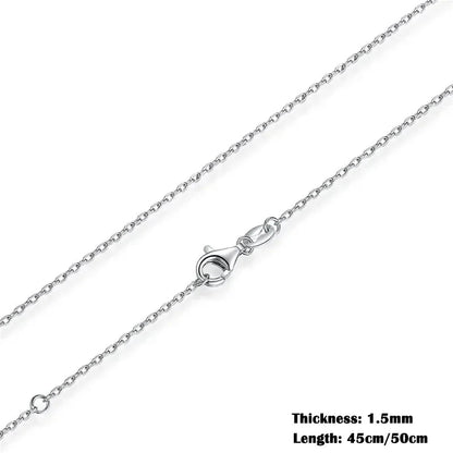Timeless Elegance: 925 Sterling Silver Adjustable Necklace Chain For Women