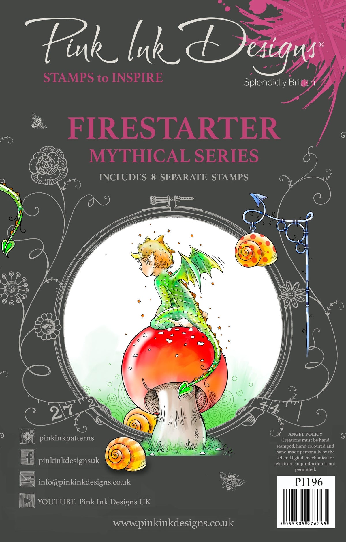 Pink Ink Designs Firestarter Set de tampons transparents 15,24 x 20,32 cm