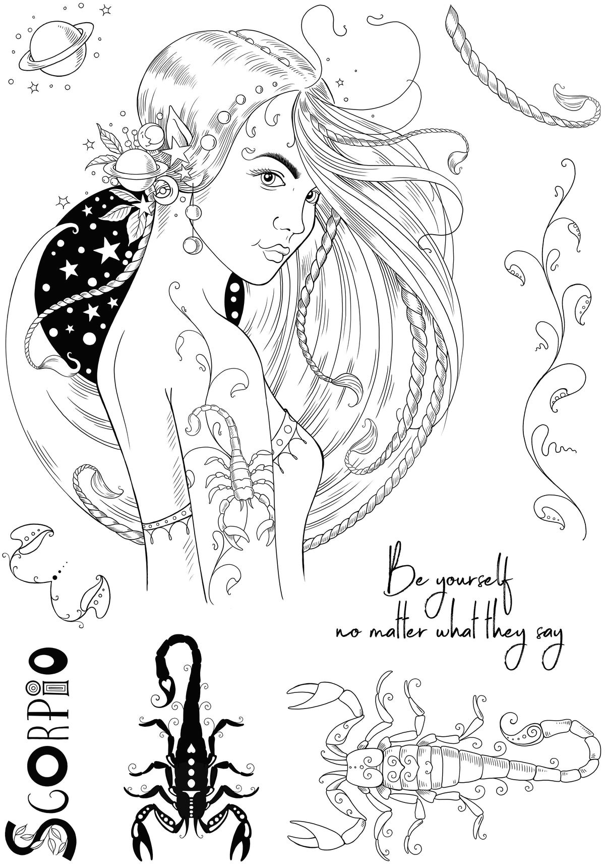 Pink Ink Designs Scorpio Lot de tampons transparents 6 po x 8 po